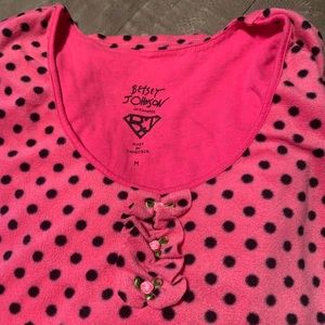 💥Vintage Betsey Johnson Intimates Pink/black polka dot 💥